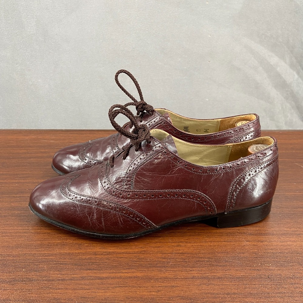 Stacy Adams Mens Size 9.5 M Dress Shoes Brown Leather Wingtip Lace Up Oxford